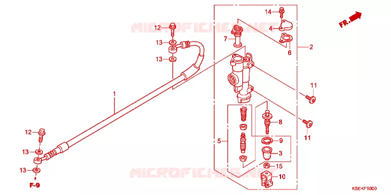 ACHTER REM HOOFD  Honda MOTO 150 CRF 2022  CRF150RN