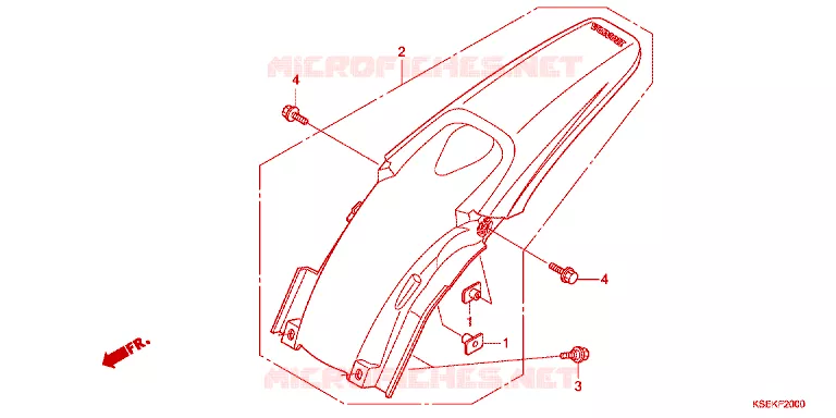 ACHTER STROOMLIJNKAP  Honda MOTO 150 CRF 2022  CRF150RN