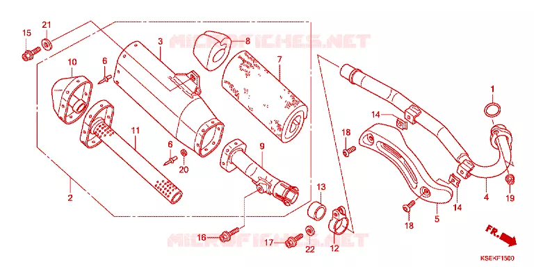 UITLAATDEMPER  Honda MOTO 150 CRF 2022  CRF150RN