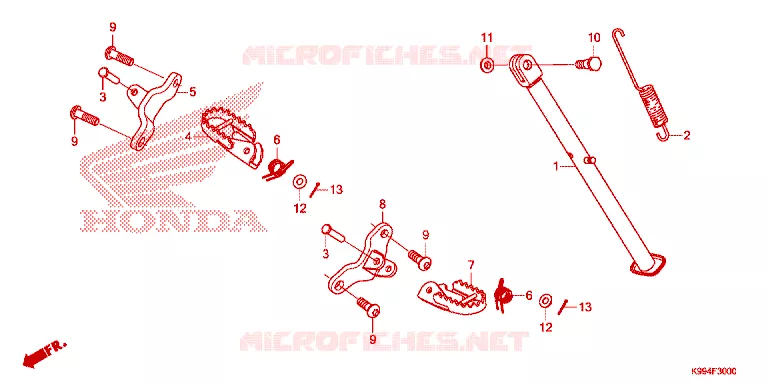 OPSTAP/STANDAARD Honda MOTO 250 CRF 2023  CRF250FP