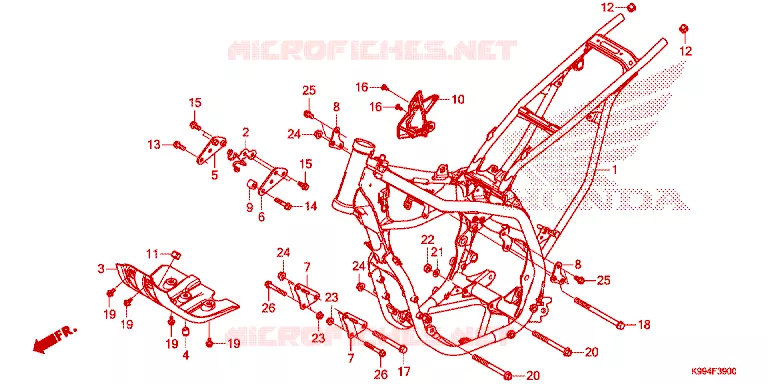 FRAME CHASSIS Honda MOTO 250 CRF 2023  CRF250FP