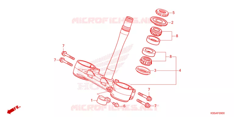 VOOR VORK/STURING STANG Honda MOTO 250 CRF 2023  CRF250RXP
