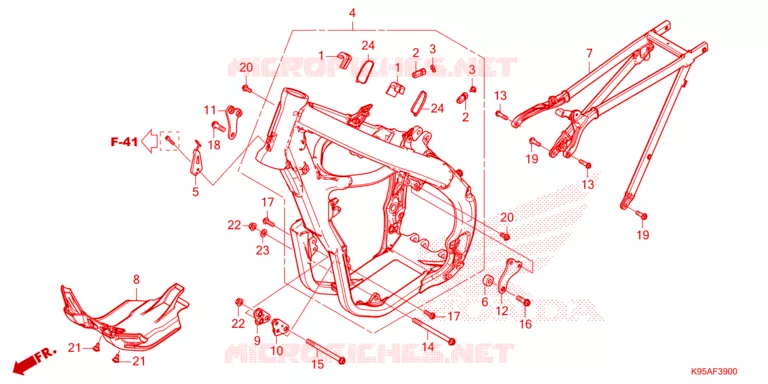 FRAME CHASSIS Honda MOTO 250 CRF 2023  CRF250RXP