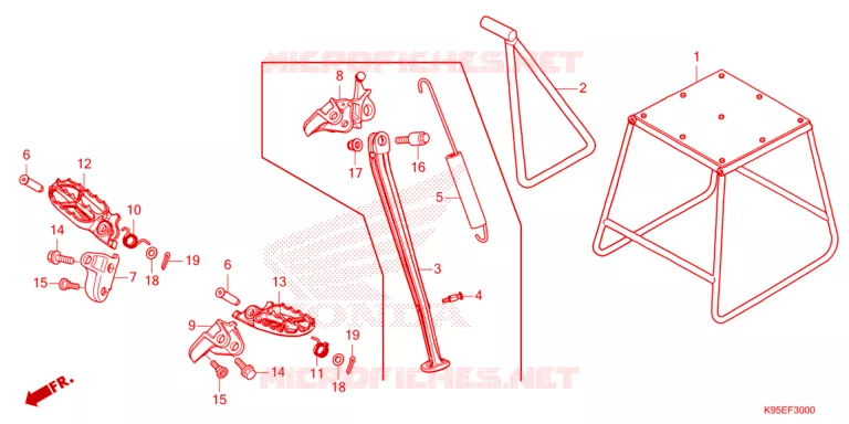 OPSTAP/STANDAARD Honda MOTO 250 CRF 2023  CRF250RXP