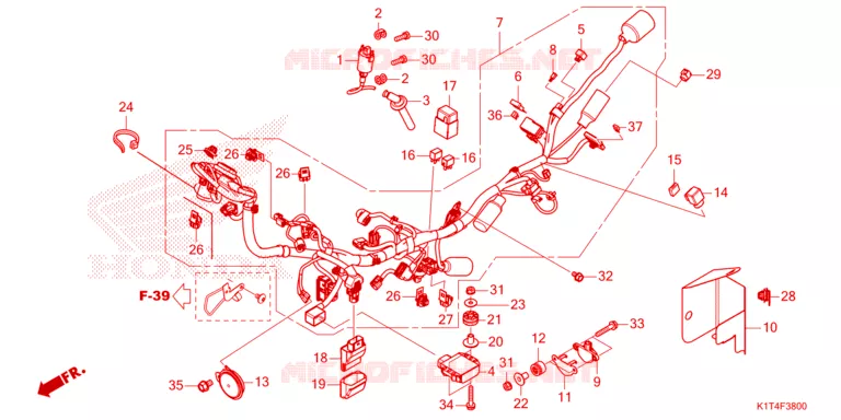 BEDRADINGSBUNDEL (CRF300L/LA) Honda MOTO 300 CRF 2022  CRF300LAN