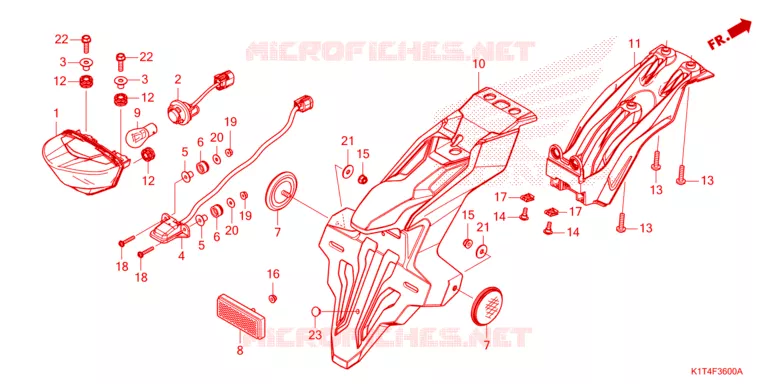ACHTERLICHT/KENTEKEN LICHT Honda MOTO 300 CRF 2024  CRF300LN