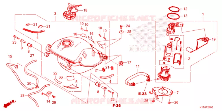 BRANDSTOF TANK (CRF300L/LA) Honda MOTO 300 CRF 2024  CRF300LN