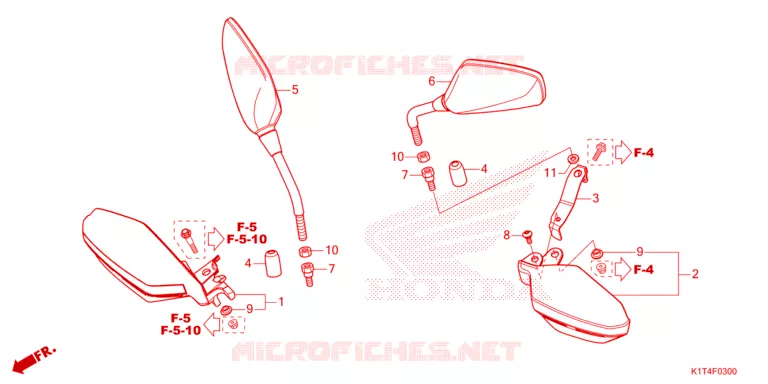 SPIEGEL - HANDKAP Honda MOTO 300 CRF 2022  CRF300LRAN