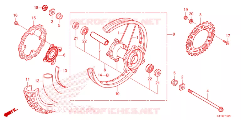 ACHTER WIEL Honda MOTO 300 CRF 2023  CRF300LRAN