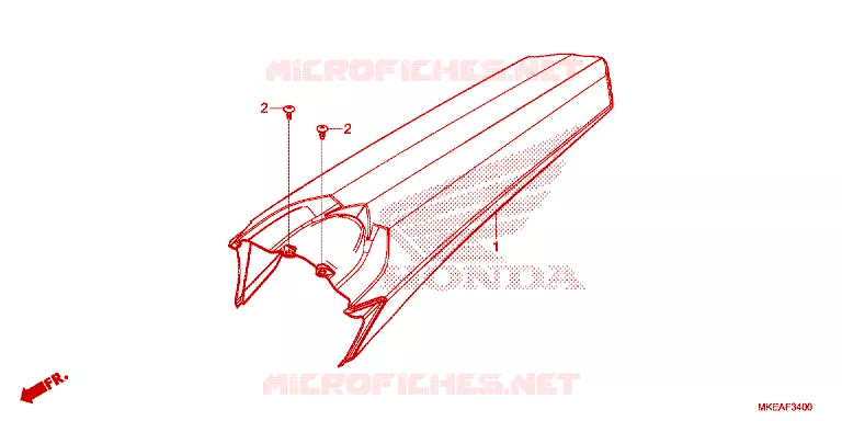 ACHTER STROOMLIJNKAP  Honda MOTO 450 CRF 2023  CRF450RLN