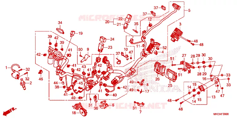 BEDRADINGSBUNDEL/ ONTSTEKINGSSPOEL Honda MOTO 450 CRF 2024  CRF450RLN