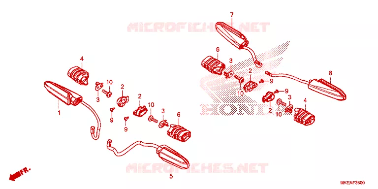 KNIPPERLICHT Honda MOTO 450 CRF 2024  CRF450RLN
