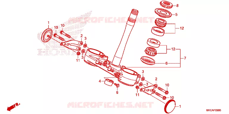 VOOR VORK/STURING STANG Honda MOTO 450 CRF 2023  CRF450RLN