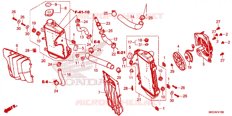 RADIATOR Honda MOTO 450 CRF 2024  CRF450RLP