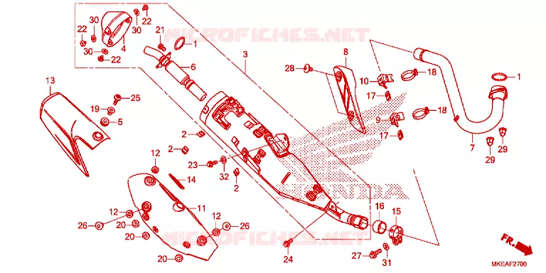 UITLAATDEMPER  Honda MOTO 450 CRF 2023  CRF450RLP