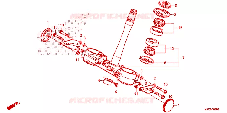 VOOR VORK/STURING STANG Honda MOTO 450 CRF 2024  CRF450RLP