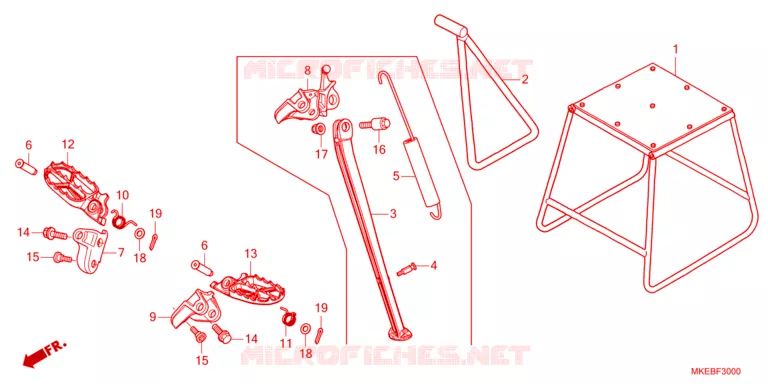 OPSTAP/STANDAARD Honda MOTO 450 CRF 2022  CRF450RN