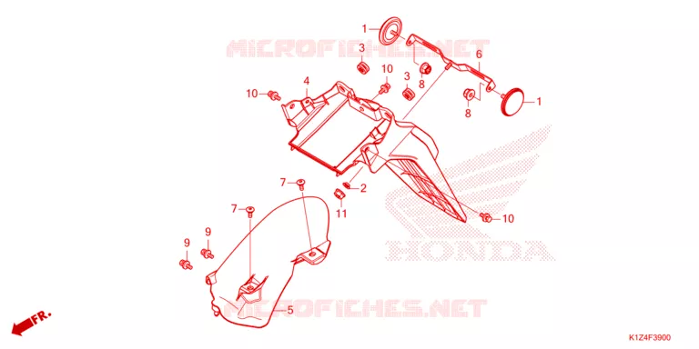ACHTER STROOMLIJNKAP  Honda SCOOTER 160 PCX 2022  WW150N