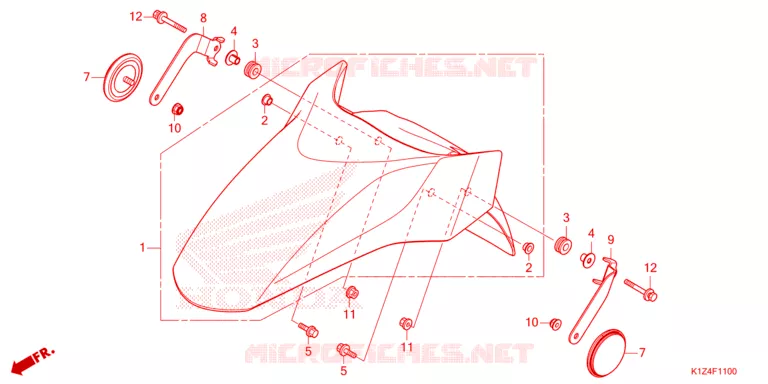 VOOR STROOMLIJNKAP/OPSTAP VLOER Honda SCOOTER 160 PCX 2022  WW150N