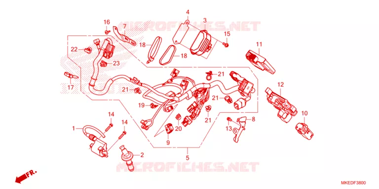 BEDRADINGSBUNDEL/ ONTSTEKINGSSPOEL Honda MOTO 450 CRF 2023  CRF450RP