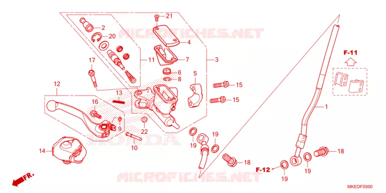 VOOR REM HOOFD CILINDER Honda MOTO 450 CRF 2023  CRF450RP