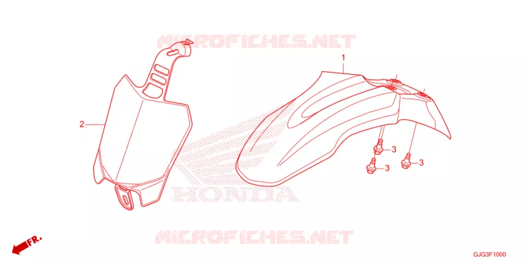 VOOR STROOMLIJNKAP/OPSTAP VLOER Honda MOTO 50 CRF 2023  CRF50FP