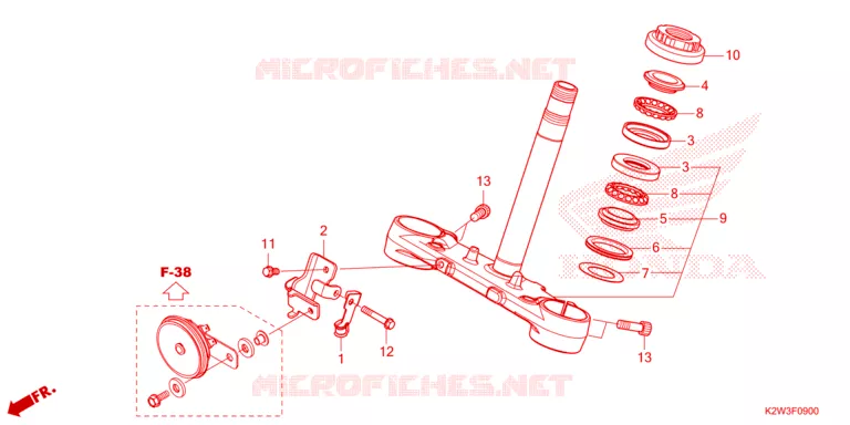 VOOR VORK/STURING STANG Honda MOTO 125 DAX 2022  ST125AP