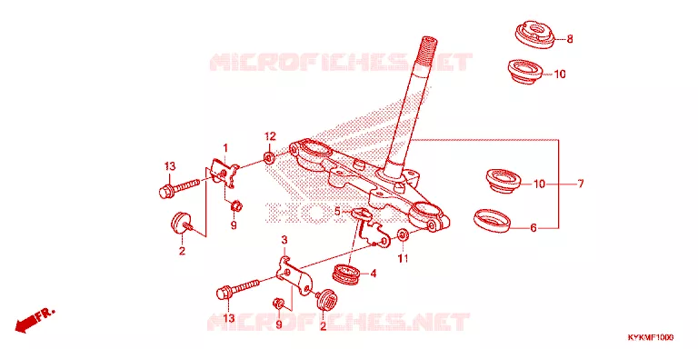 VOOR VORK/STURING STANG Honda MOTO 110 CRF 2022  CRF110FN