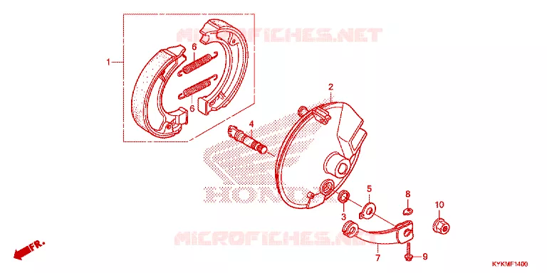 VOOR REM PANEEL Honda MOTO 110 CRF 2022  CRF110FN