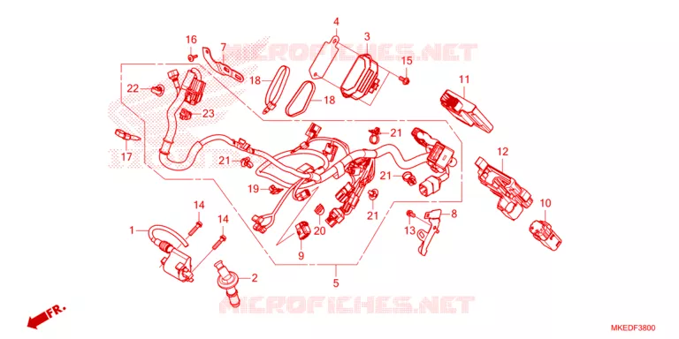 BEDRADINGSBUNDEL/ ONTSTEKINGSSPOEL Honda MOTO 450 CRF 2023  CRF450RP