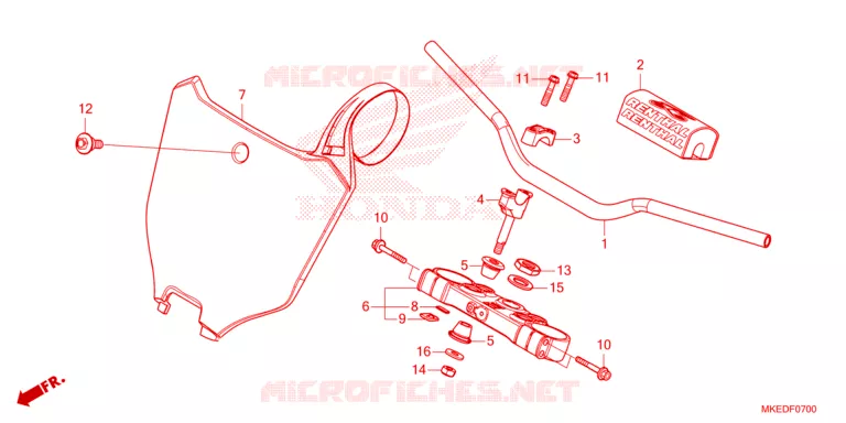 HENDEL PIJP/BOVENSTE BRUG Honda MOTO 450 CRF 2023  CRF450RP