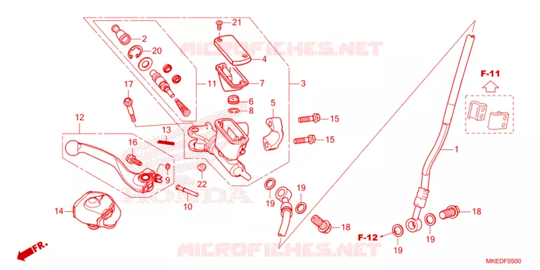 VOOR REM HOOFD CILINDER Honda MOTO 450 CRF 2023  CRF450RP
