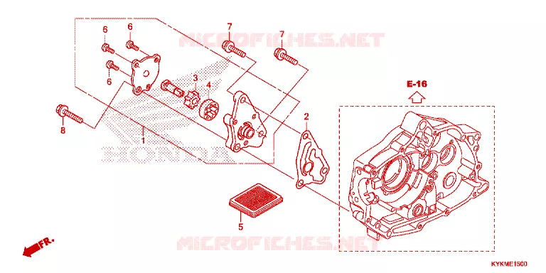 KRUKASCARTER/OLIEPOMP Honda MOTO 110 CRF 2022  CRF110FN