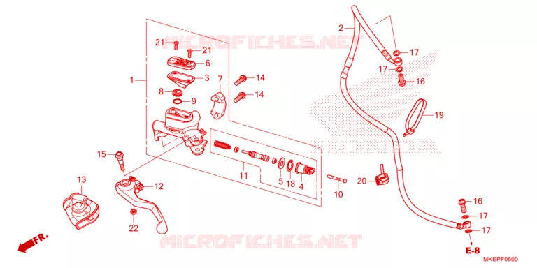 ACHTER REM HOOFD  Honda MOTO 450 CRF 2023  CRF450RP
