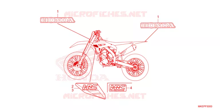 EMBLEEM/STREEP Honda MOTO 450 CRF 2023  CRF450RP