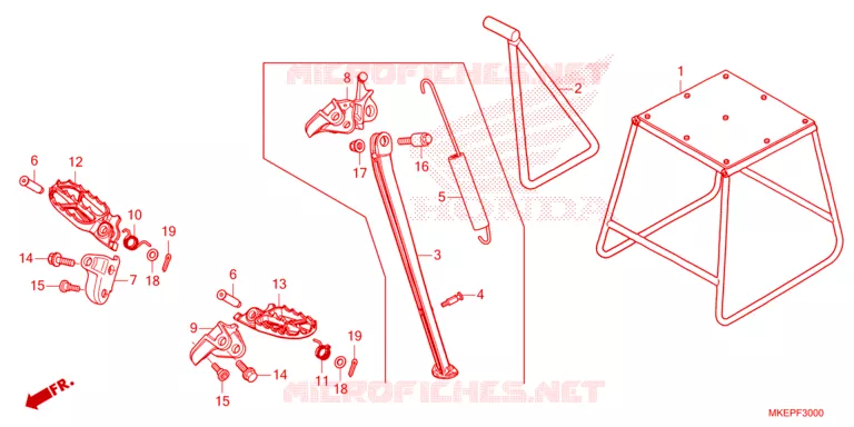 OPSTAP/STANDAARD Honda MOTO 450 CRF 2023  CRF450RP