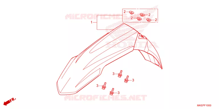 VOOR STROOMLIJNKAP/OPSTAP VLOER Honda MOTO 450 CRF 2023  CRF450RP