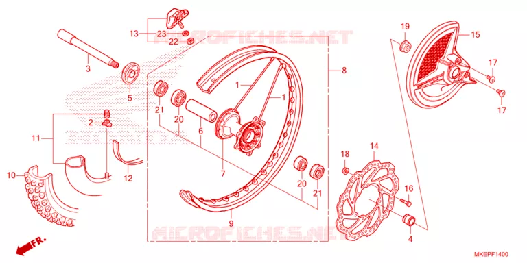 VOOR WIEL Honda MOTO 450 CRF 2023  CRF450RP