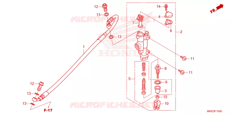ACHTER REM HOOFD CILINDER Honda MOTO 450 CRF 2023  CRF450RP