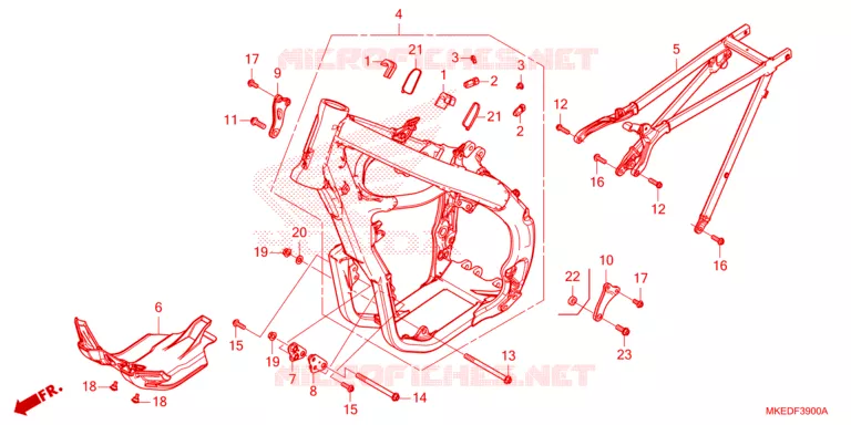 FRAME CHASSIS Honda MOTO 450 CRF 2023  CRF450RP