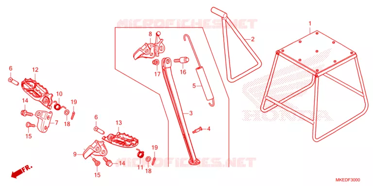 OPSTAP/STANDAARD Honda MOTO 450 CRF 2023  CRF450RP
