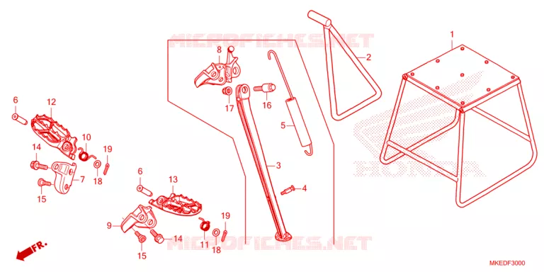 OPSTAP/STANDAARD Honda MOTO 450 CRF 2023  CRF450RP_50TH