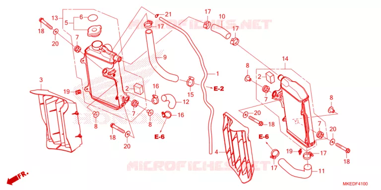 RADIATOR Honda MOTO 450 CRF 2023  CRF450RP_50TH