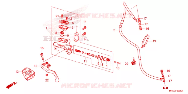 ACHTER REM HOOFD  Honda MOTO 450 CRF 2023  CRF450RWEP