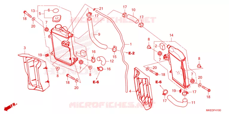 RADIATOR Honda MOTO 450 CRF 2023  CRF450RWEP