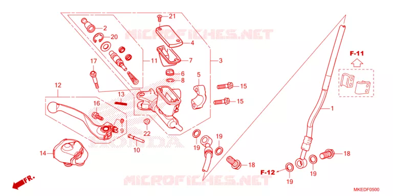 VOOR REM HOOFD CILINDER Honda MOTO 450 CRF 2023  CRF450RWEP
