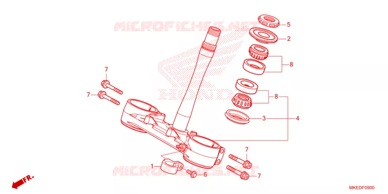 VOOR VORK/STURING STANG Honda MOTO 450 CRF 2023  CRF450RWEP
