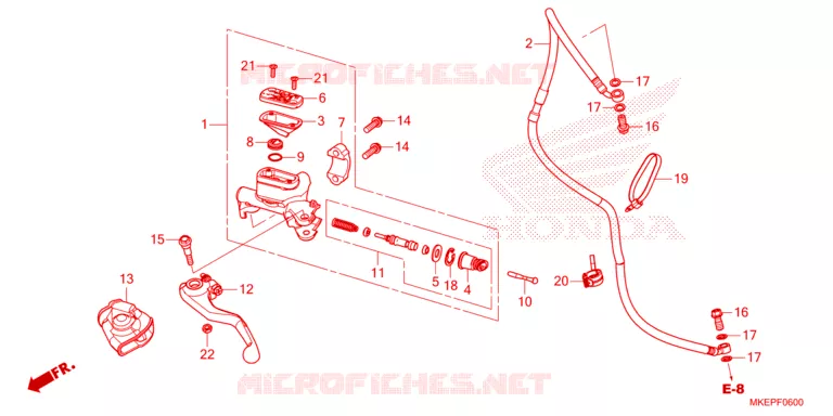 ACHTER REM HOOFD  Honda MOTO 450 CRF 2023  CRF450RWEP
