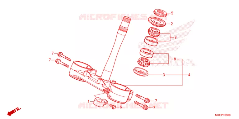 VOOR VORK/STURING STANG Honda MOTO 450 CRF 2023  CRF450RWEP