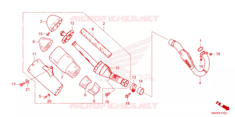 UITLAATDEMPER  Honda MOTO 450 CRF 2023  CRF450RWEP